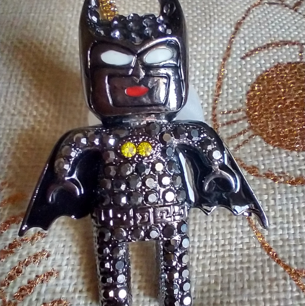 Betsey Johnson Batman Necklace/brooch